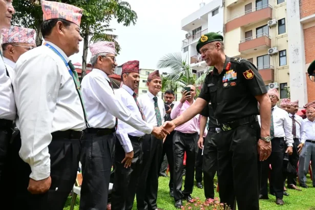 Lt Gen Sanjeev Chauhan Shaking Hands