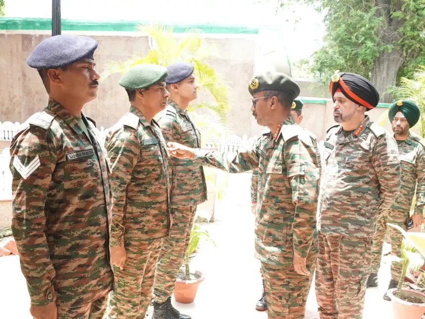 Lt Gen VMB Krishnan Commending 2