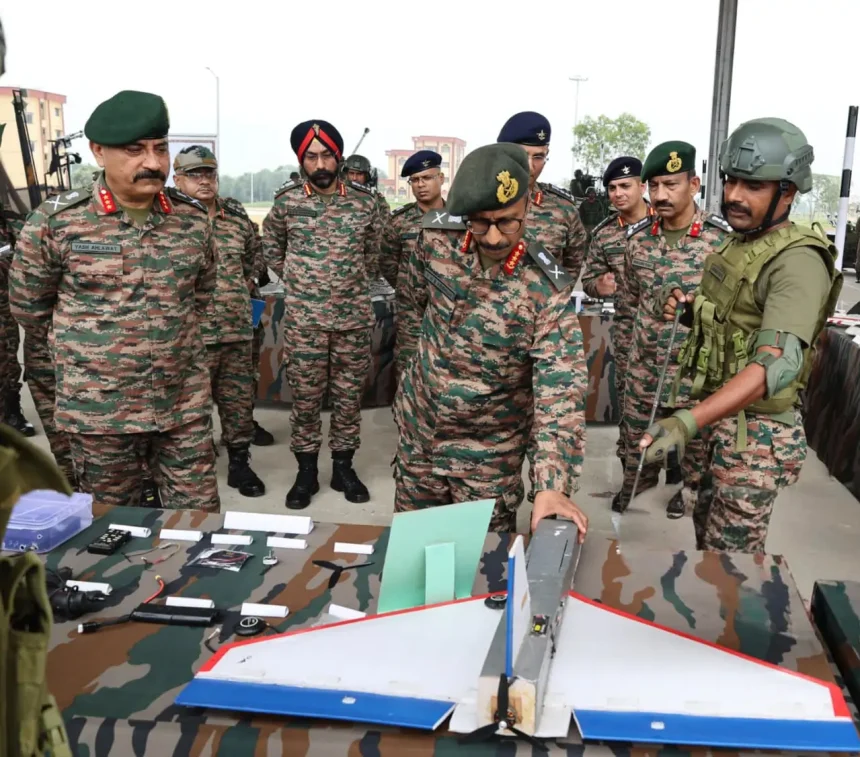 Lt Gen VMB Krishnan Reviewing Drones