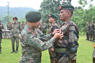 Lt Gen Vikas Lakhera Commending