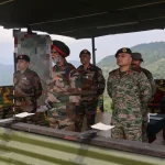 Maj Gen Harinder Singh Reviewing