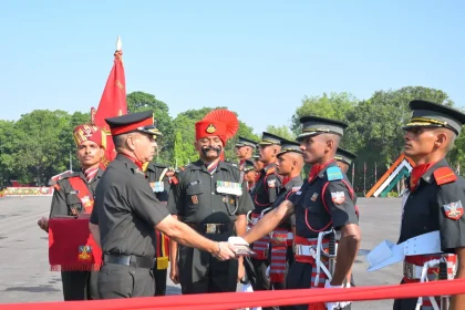 Major General Sachin Malik Shaking Hands