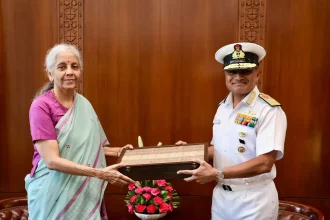 Nirmala Sitharaman and Admiral Swaminathan
