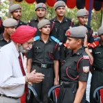 Officer Interacting with Cadet