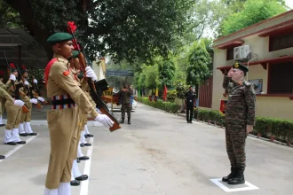 Officer Saluting