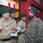 Officer with NCC Cadets 1