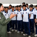 Officer with NCC Cadets