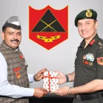 Officer with Sub Maj Hony Capt Yogendra Singh Yadav