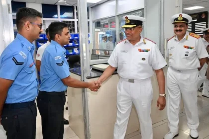 Surg VAdm Shankar Shaking Hands