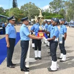 Trophy Being Given