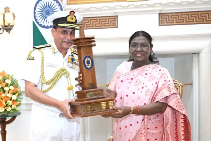 VAdm Sameer Saxena with President