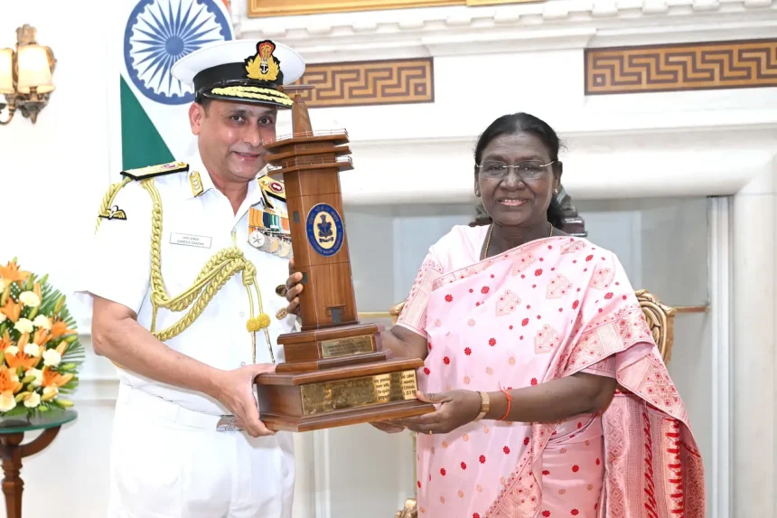 VAdm Sameer Saxena with President