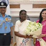 Air Marshal Ashutosh Dixit and His Wife with President