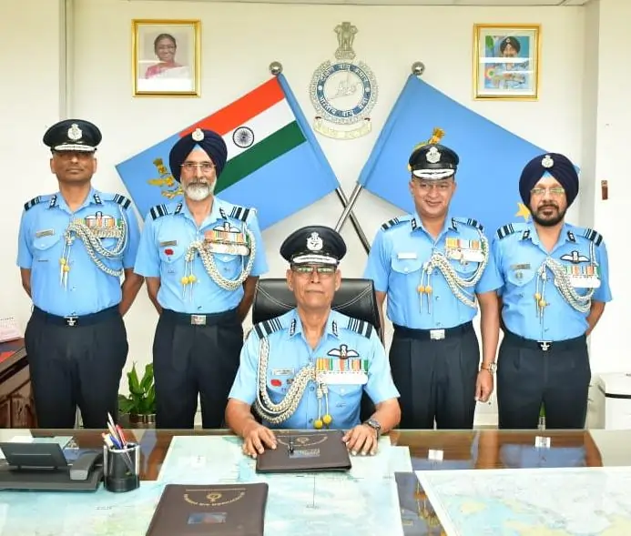 Air Marshal JS Mann and Other Officers