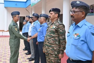 Air Marshal Jasvir Singh Mann Reviews Operational Readiness at Air Force Station Suryalanka