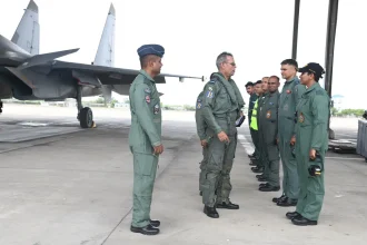 Air Marshal Jasvir Singh Mann in G Suit