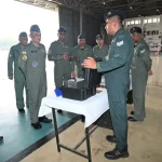 Air Mshl Tarun Chaudhry and Other Officers Reviewing