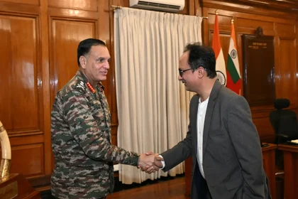 Gen Dhiraj Seth Shaking Hands