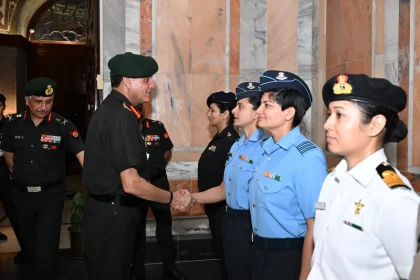 General Dhiraj Seth Meets Trailblazing Women Officers After Historic Tri-Service Global Sailing Expedition