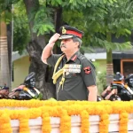 Lieutenant General Rajesh Pushkar Saluting