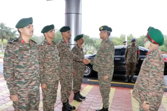 Lt Gen Anindya Sengupta Shaking Hands