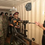 Lt Gen Devendra Sharma Reviewing