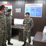 Lt Gen HS Vandra and Other Officers Reviewing