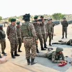 Lt Gen Malhotra Using Gun