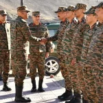 Lt Gen Pratik Sharma Shaking Hands