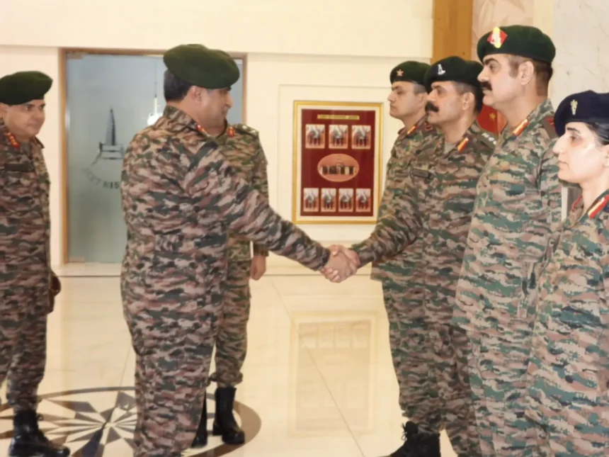 Lt Gen Rajesh Pushkar Shaking Hands
