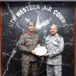 Lt Gen Rajesh Pushkar with Air Marshal PV Shivanand