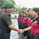 Lt Gen Rajesh Pushkar Congratulates Women Officers on Historic Samudra Pradakshina Expedition
