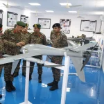 Lt Gen Rajiv K Sahni Reviewing Drones
