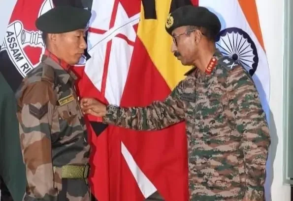 Lt Gen VMB Krishnan Commending Officer