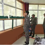 Lt Gen VPS Kaushik Reviewing