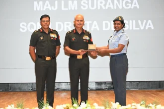 Maj Suranga Getting Award