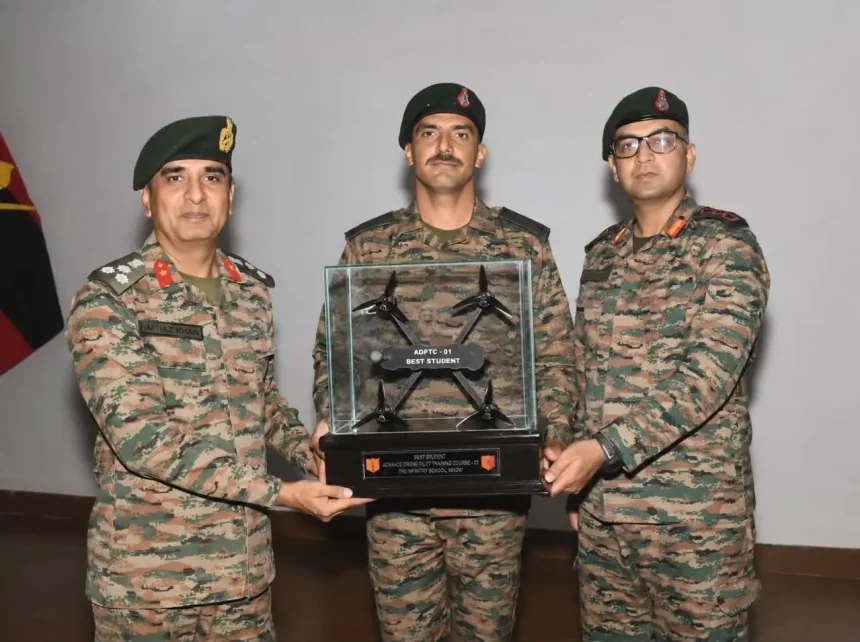 Naik Shubham Pathania Named Best Student at Indian Army's First Advanced Drone Pilot Training Course