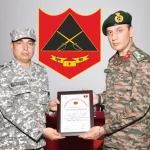 Officer Giving Award