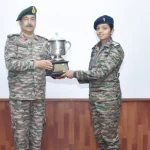Officer Giving Trophy