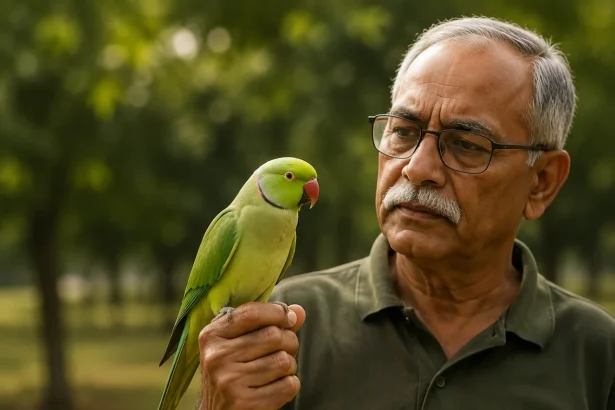 AI Image of Army Man with Parrot
