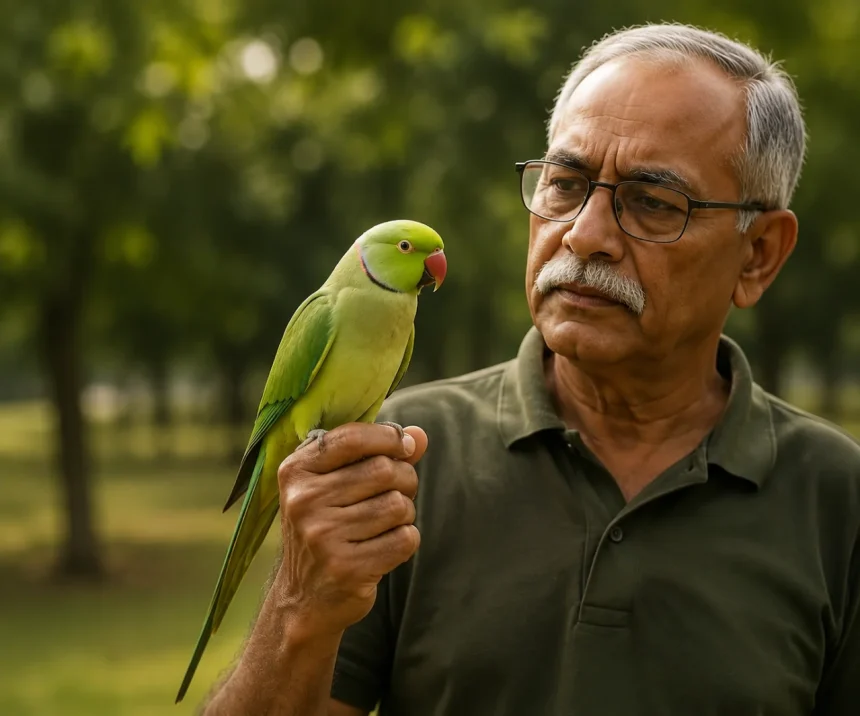 AI Image of Army Man with Parrot