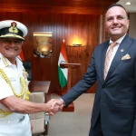 Adm Krishna Swaminathan Shaking Hands