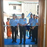 Air Marshal S Shrinivas Cutting Ribbon