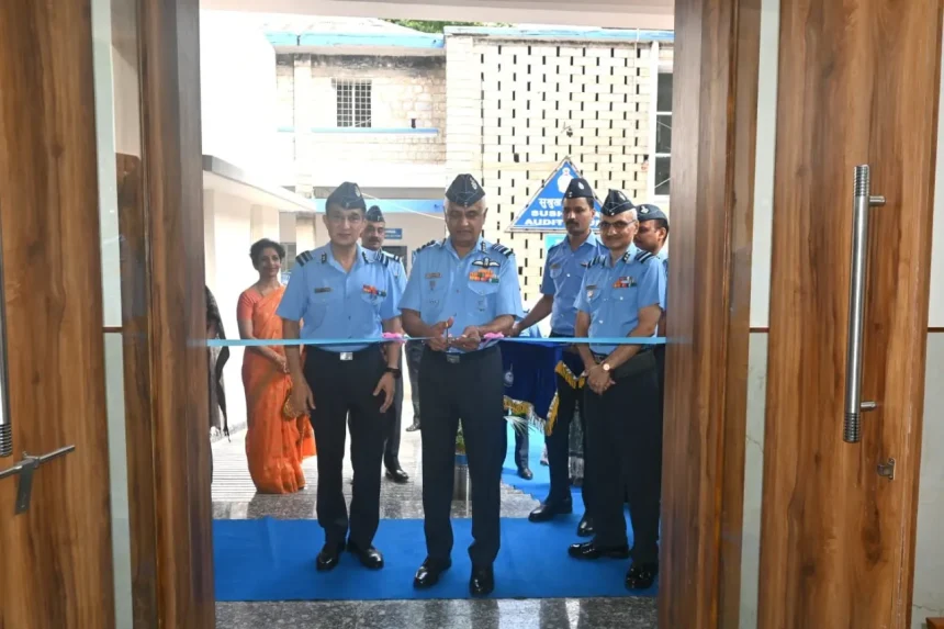 Air Marshal S Shrinivas Cutting Ribbon