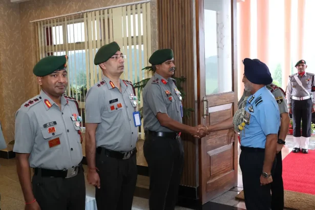 Air Marshal Walia Shaking Hands