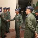 Air Mshl Tarun Chaudhry Shaking Hands