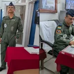 Air Vice Marshal Arijit Singh Reviewing Equipment