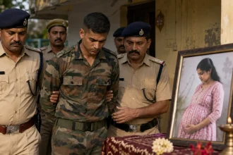 भारतीय सेना के जवान को 7 माह की गर्भवती पत्नी की कथित तौर पर गला घोंटकर हत्या के आरोप में गिरफ्तार किया गया