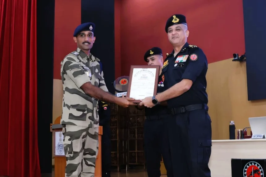 CISF Officer Poojari Santosh Kumar Emerges as Best Student at NSG Police Commando Capacity Building Course