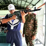 Kid Using Rifle